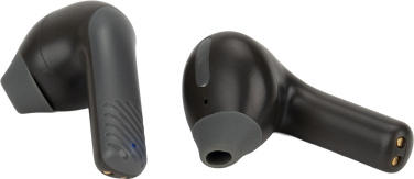 Logotrade mainoslahjat ja liikelahjat tuotekuva: Bluetooth-kaiutin HF01 sisäänrakennetuilla nappikuulokkeilla 2-in-1