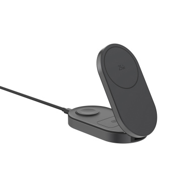 Logo trade mainoslahja ja liikelahja tuotekuva: Quantum ultra-nopea 3-in-1 25 W taitettava langaton laturi