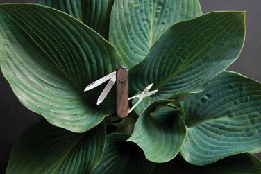 Logotrade mainostuote tuotekuva: VICTORINOX-taskuveitsi Classic SD Wood, 5 toimintoa