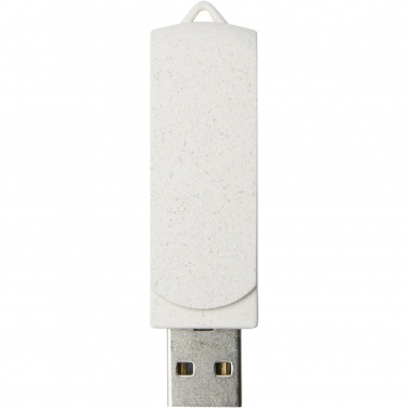 Logotrade reklaminiai produktai nuotrauka: Pasukite 4 GB kviečių šiaudų USB atmintinę