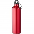 Oregono 770 ml RCS sertifikuotas perdirbto aliuminio vandens butelis su karabinu, Raudona