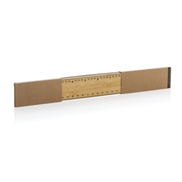 Logotrade dovana nuotrauka: Timberson ypač stora 30 cm dvipusė bambuko liniuotė