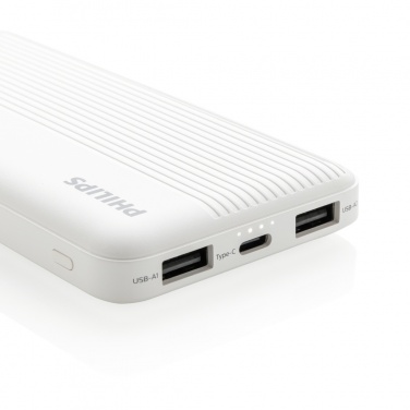 Logotrade dovana nuotrauka: Philips 10 000 mAh plonas maitinimo blokas