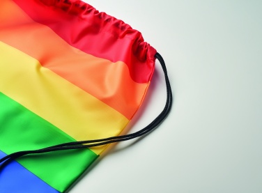Logotrade reklaminės dovanos nuotrauka: Rainbow RPET maišelis su virvele
