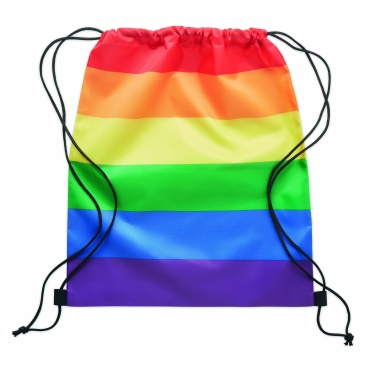 Logotrade reklaminiai produktai nuotrauka: Rainbow RPET maišelis su virvele