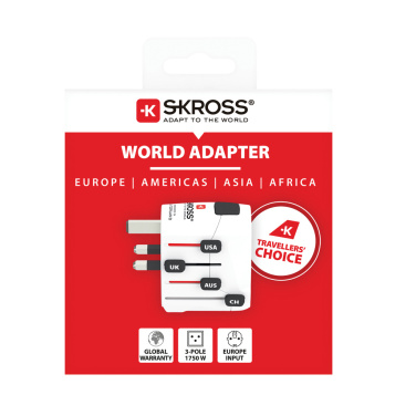 Logotrade firminės dovanos nuotrauka: SKROSS Pro 3 polių pasaulio kelionių adapteris