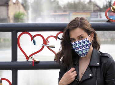 Logotrade dovana nuotrauka: VENUS PRO medvilninė veido kaukė su HEPA filtro kišene 1378165