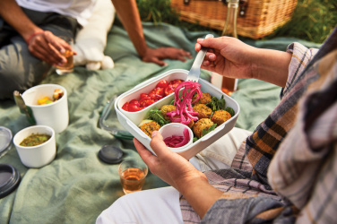 Logotrade firminės dovanos nuotrauka: Originali juoda+Blum pietų dėžutė