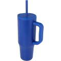 Brady 900 ml RCS sertifikuota termo stiklinė su silikoniniu šiaudeliu, Karališkoji mėlyna
