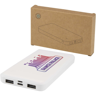 Logotrade firminės dovanos nuotrauka: „Intan“ 10 000 mAh 10 W perdirbto plastiko išorinė baterija