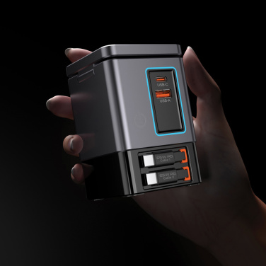 Logotrade reklaminės dovanos nuotrauka: „Urban Vitamin Sacramento“ 105 W GAN įkroviklis + ištraukiami laidai