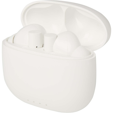 Logotrade verslo dovanos nuotrauka: „Alterf“ perdirbto plastiko „True Wireless Bluetooth®“ ausinės su silikoniniais ausų antgaliais