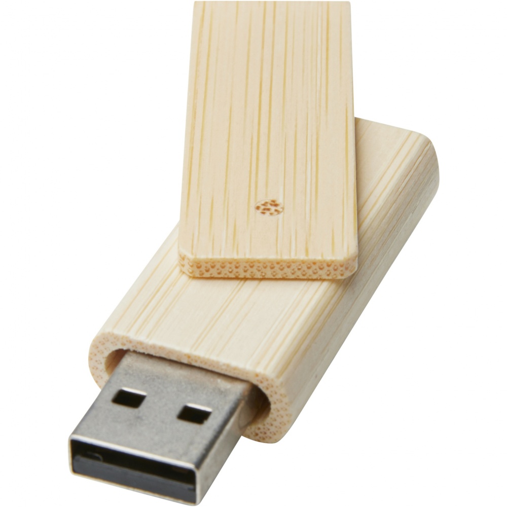 Logotrade ziemassvētku dāvanas foto: Pagrieziet 8 GB bambusa USB zibatmiņas disku