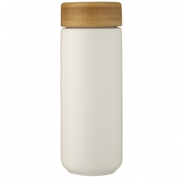 Logotrade dāvanas foto: Lumi 300 ml keramikas trauks ar bambusa vāku
