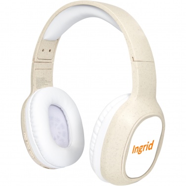Logotrade ziemassvētku dāvanas foto: Riff kviešu salmu Bluetooth® austiņas ar mikrofonu