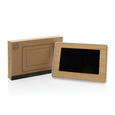 Logotrade ziemassvētku dāvanas foto: Jūtas RCS pārstrādāta plastmasas un bambusa LED pulkstenis