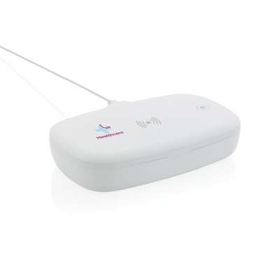 Logotrade Ideja dāvanas foto: UV-C sterilizatora kaste ar 5W bezvadu lādētāju