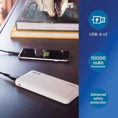 Logotrade logo dāvanas foto: Philips 10 000 mAh plānā jaudas banka