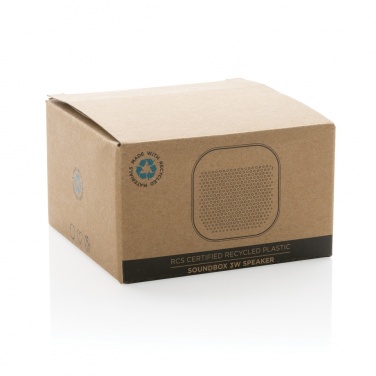 Logotrade biznesa dāvanas foto: RCS pārstrādāta plastmasas Soundbox 3W skaļrunis