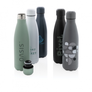 Logotrade biznesa dāvanas foto: Vienkrāsaina nerūsējošā tērauda vakuuma pudele 500 ml
