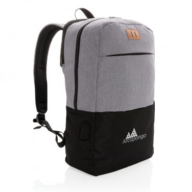 Logotrade Ideja dāvanas foto: Moderna 15,6 collu USB un RFID klēpjdatora mugursoma bez PVC