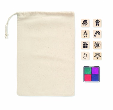 Logotrade ziemassvētku dāvanas foto: 8 koka Ziemassvētku pastmarku komplekts