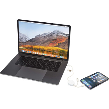 Logotrade ziemassvētku dāvanas foto: Citala 5-in-1 pārstrādāta plastmasas 30 cm datu sinhronizācija un 27W ātrās uzlādes kabelis