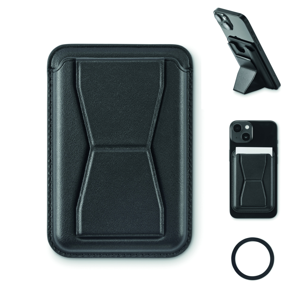 Logotrade dāvanas foto: Magnētisks PU karšu turētājs