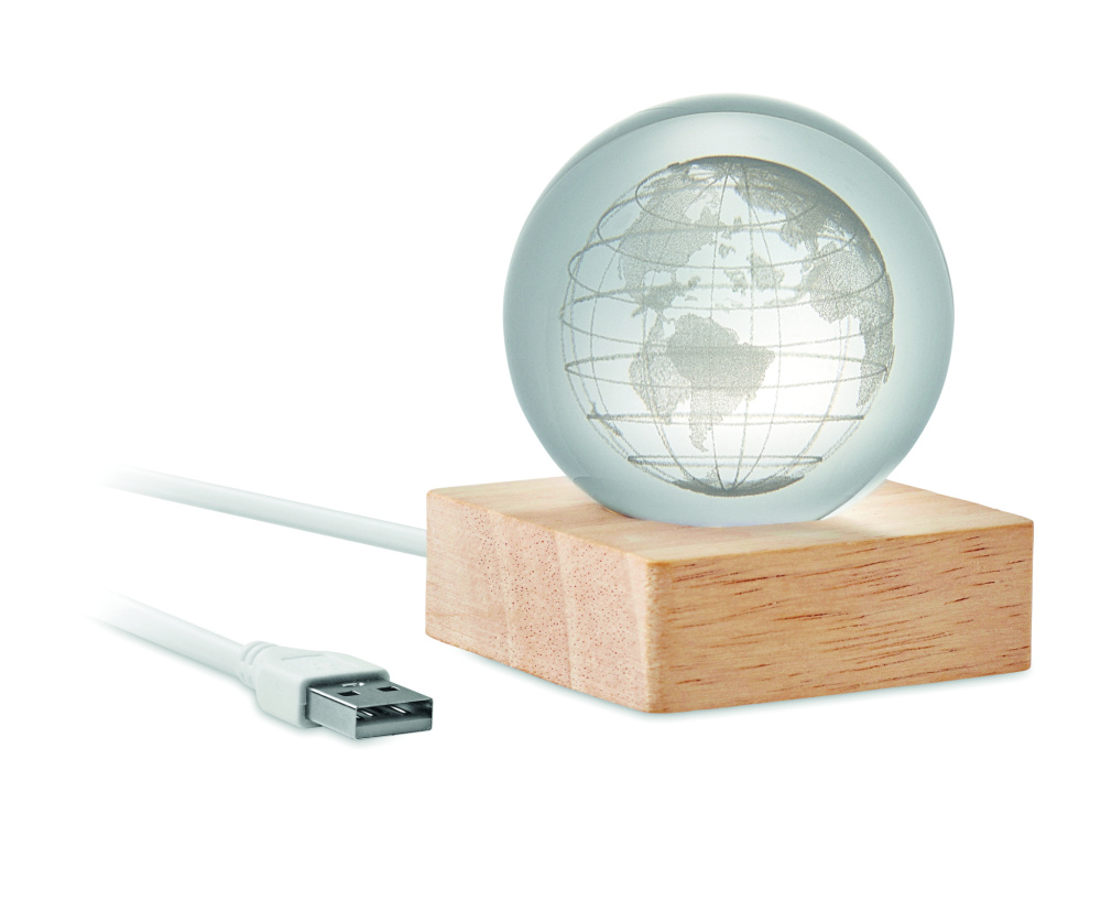 Logotrade ziemassvētku dāvanas foto: LED stikla lodīte