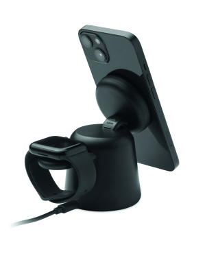 Logotrade Ideja dāvanas foto: 3 vienā bezvadu lādētājs 15 W