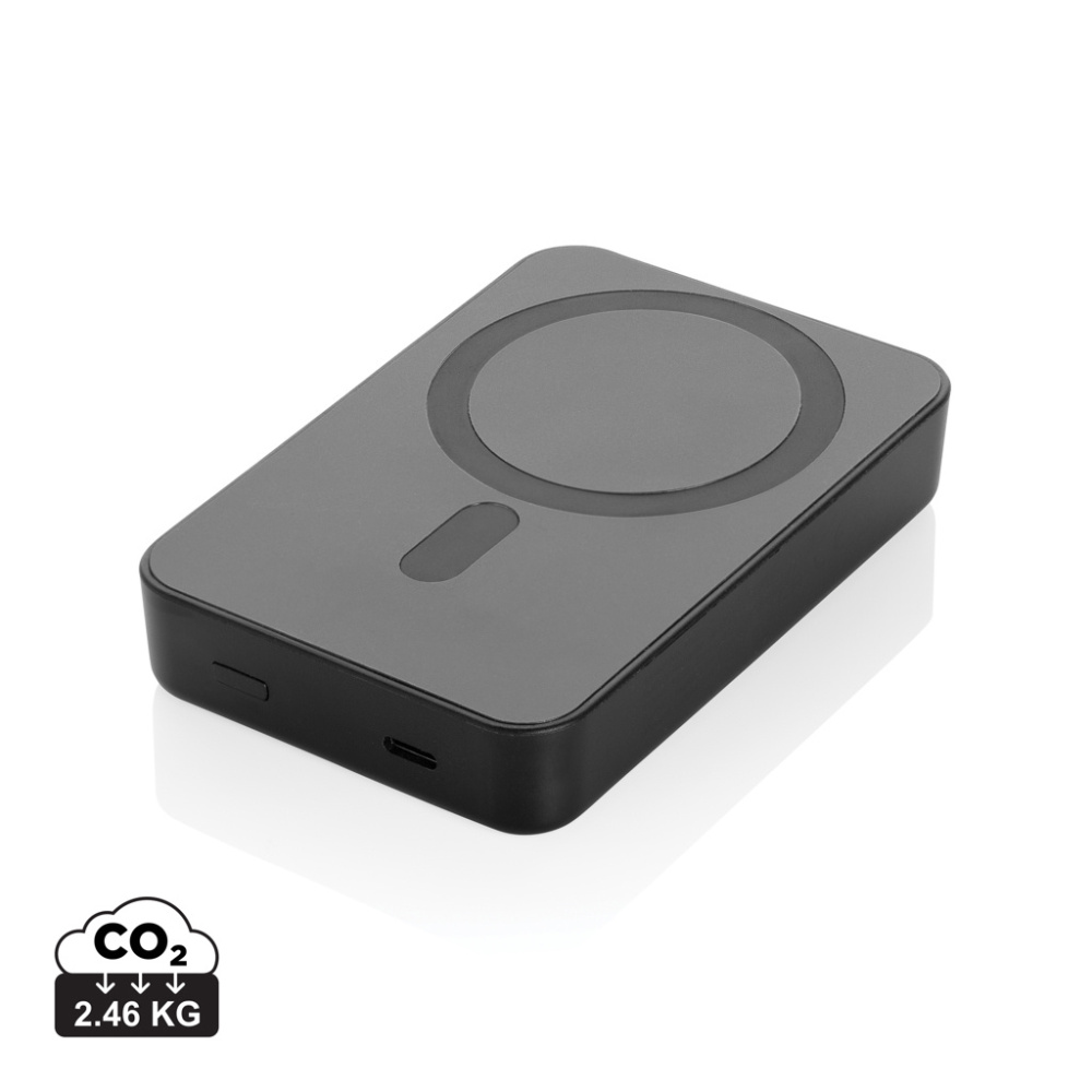 Logotrade ziemassvētku dāvanas foto: Amporia RCS pārstrādātas plastmasas 10.000mAh magnētiskā pārnēsājamā baterija