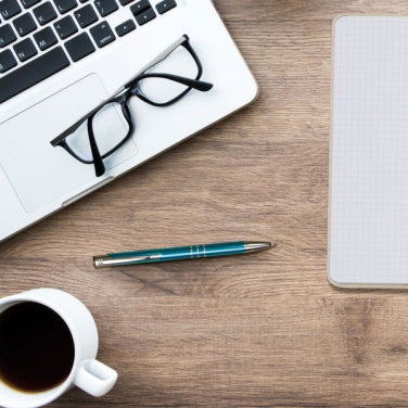 Логотрейд pекламные подарки картинка: Металлическая шариковая ручка ASCOT