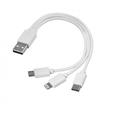 Лого трейд pекламные cувениры фото: Кабель USB 3 в 1 тип c + micro USB + lightning
