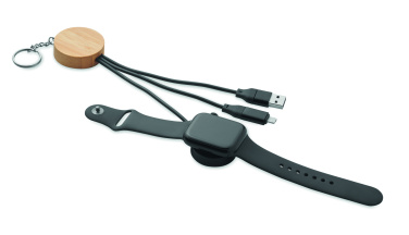 Лого трейд pекламные cувениры фото: Key ring with 4 in 1 60W cable