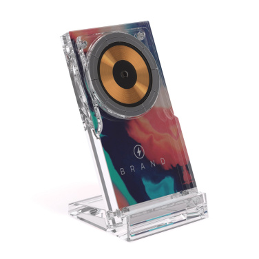 Лого трейд pекламные подарки фото: Магнитная беспроводная зарядная подставка Magcharge 15 Вт