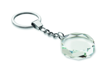 Лого трейд бизнес-подарки фото: Glass round award key ring