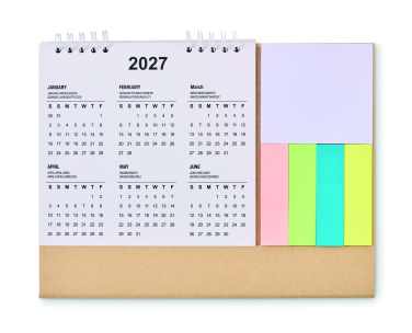 Логотрейд pекламные подарки картинка: Desk calendar with memo pad