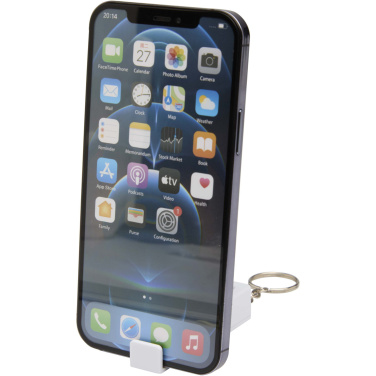 Логотрейд pекламные подарки картинка: Aggia подставка для телефона из бамбука с игрушкой-фиджетом из переработанного пластика