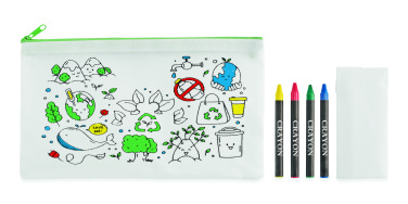 Лого трейд pекламные продукты фото: Pencil case with 4 crayons