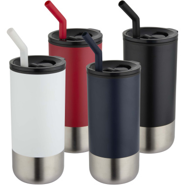 Лого трейд pекламные cувениры фото: Grayson термостакан с силиконовой трубочкой, объемом 480 мл, сертифицированный согласно RCS