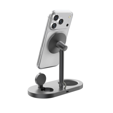 Логотрейд бизнес-подарки картинка: Беспроводное магнитное зарядное устройство для стола Quantum RCS сверхбыстрой мощности 25 Вт