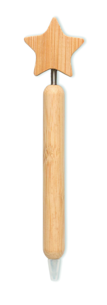 Логотрейд pекламные cувениры картинка: Bamboo star ball pen