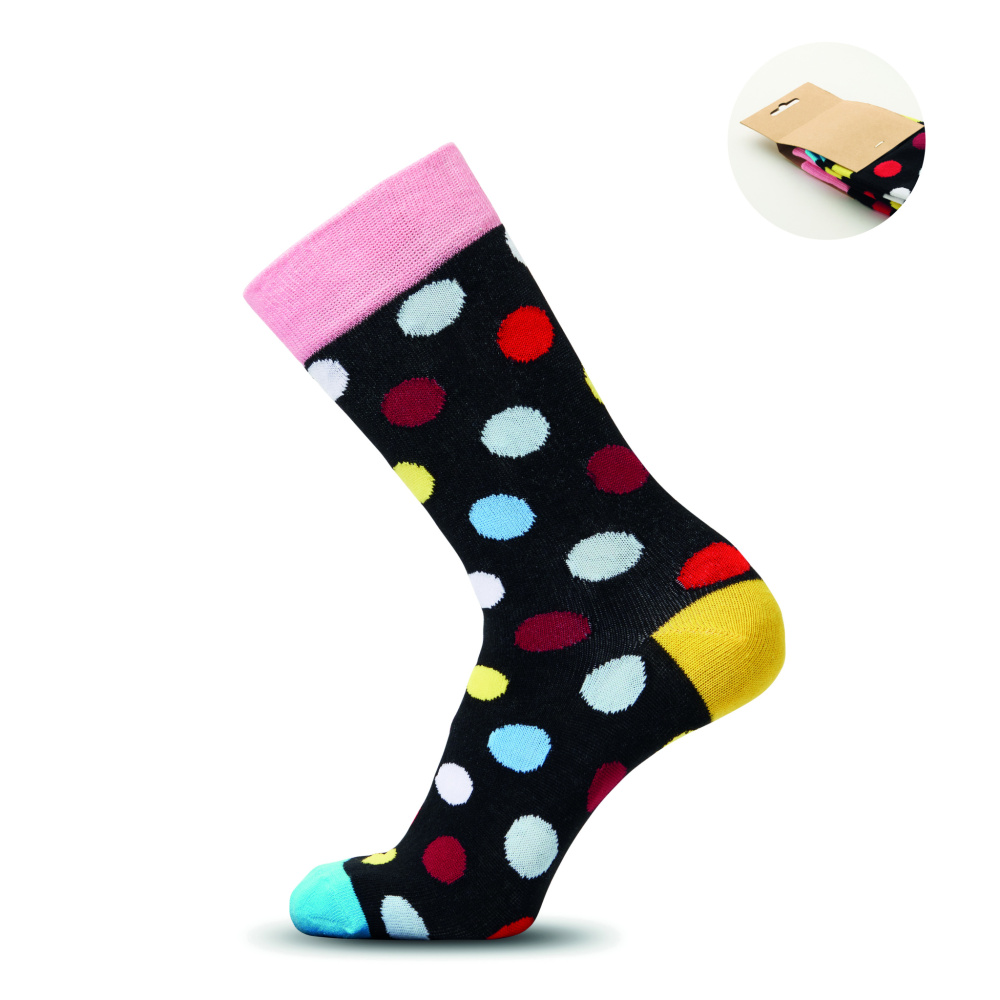 Лого трейд бизнес-подарки фото: Funny patterned socks