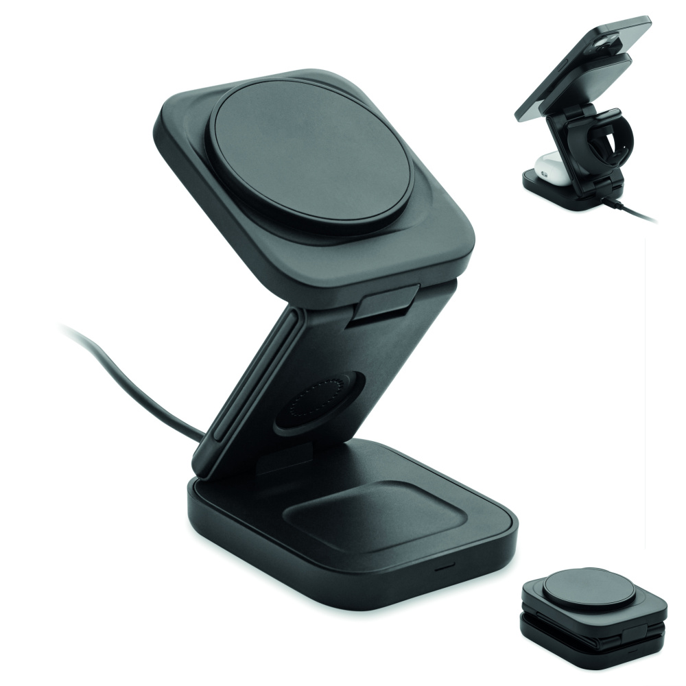 Лого трейд pекламные подарки фото: 3in1 foldable charging station