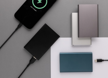 Logotrade profilprodukter bild: 4.000mAh powerbank, type C, RCS återvunnen plast/aluminium