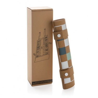 Logotrade reklamprodukter bild: Britton kork hopvikbart backgammon och dam-spel