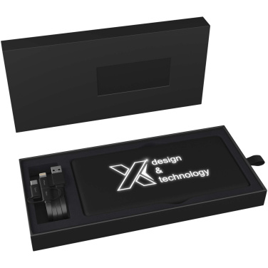 Logotrade profilprodukter bild: SCX.design P30 light-up 8000 mAh soldriven powerbank
