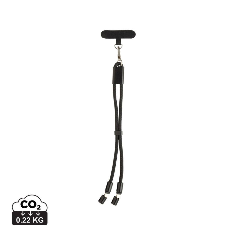 Logotrade profilreklam bild: LoopAmp RCS RPET handledsrem för telefon med 60 W kabel
