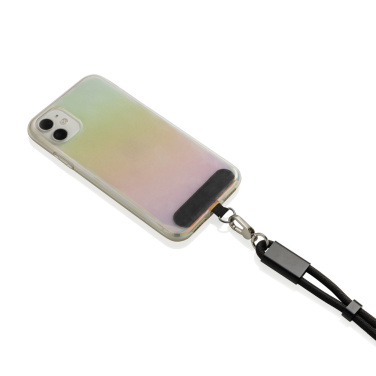 Logotrade reklamprodukter bild: LoopAmp RCS RPET handledsrem för telefon med 60 W kabel