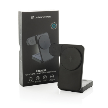 Logotrade profilreklam bild: Urban Vitamin Arcadia RCS rplastic 15W 3i1 magnetisk laddare